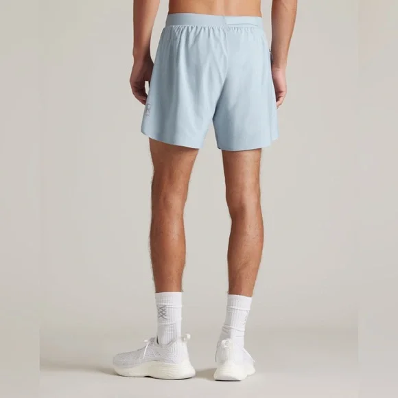 RHONE Men's 5” Extra Mile Lined Athletic Running Shorts in Color Arctic Blue - Picture 4 of 8